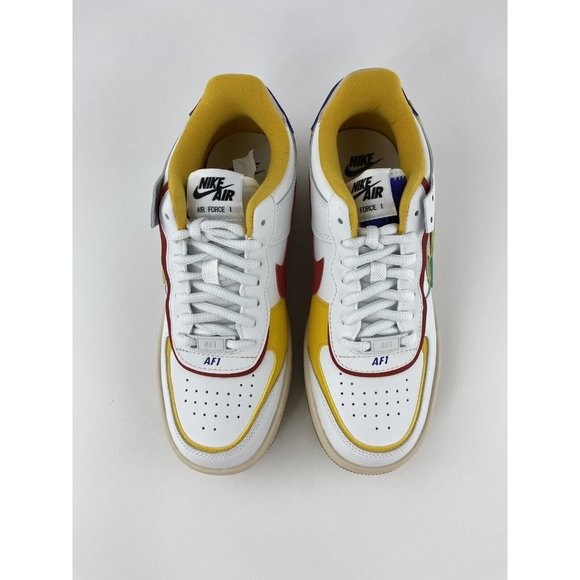 Nike Air Force 1 Shadow Multi Color Women's Sneakers Shoes White CI0919-118 - Picture 9 of 12